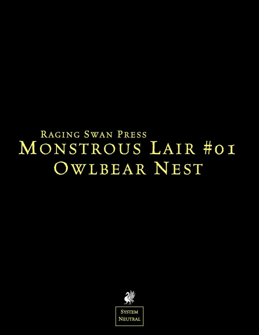 Monstrous Lair #01: Owlbear Nest