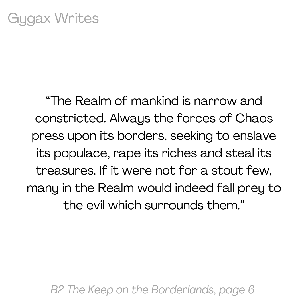 Gygax Writes: To the Keep!