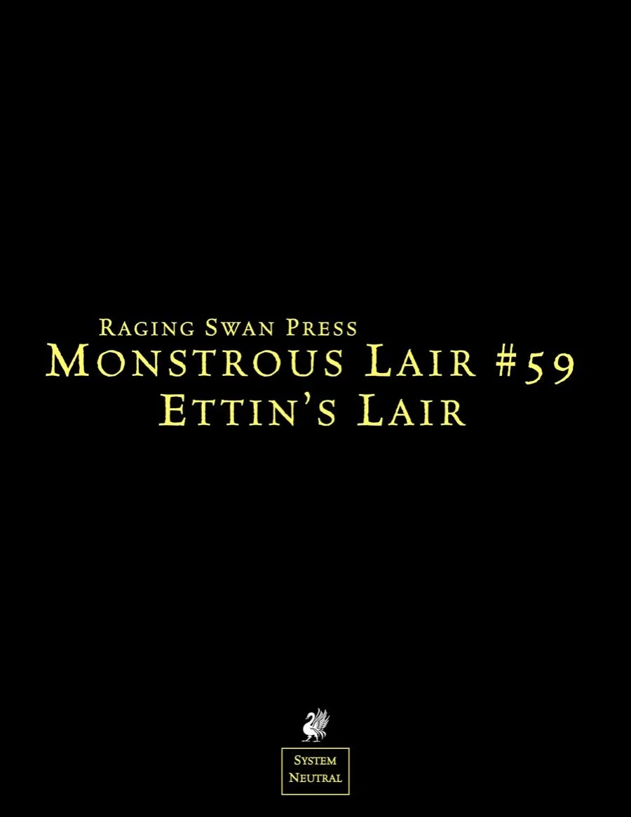 Monstrous Lair #59: Ettin's Lair