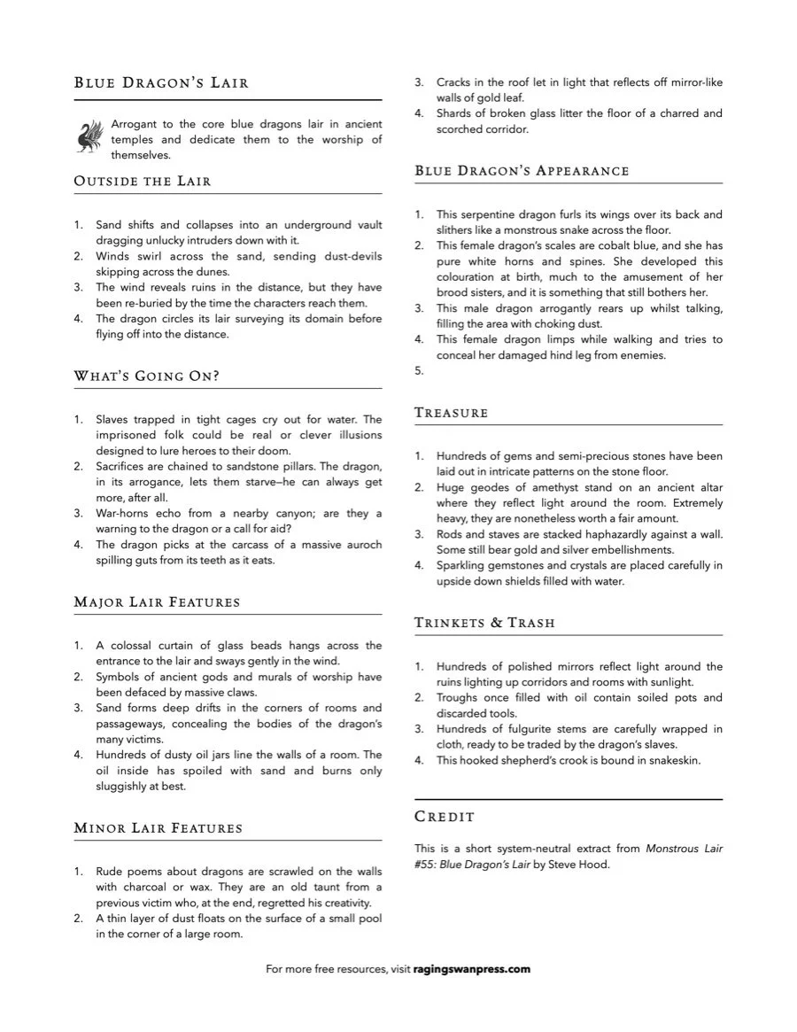 Blue Dragon's Lair