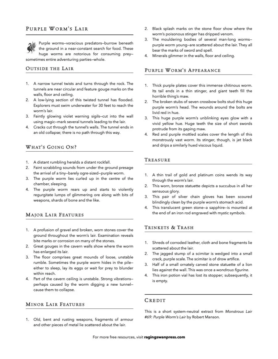 Purple Worm's Lair