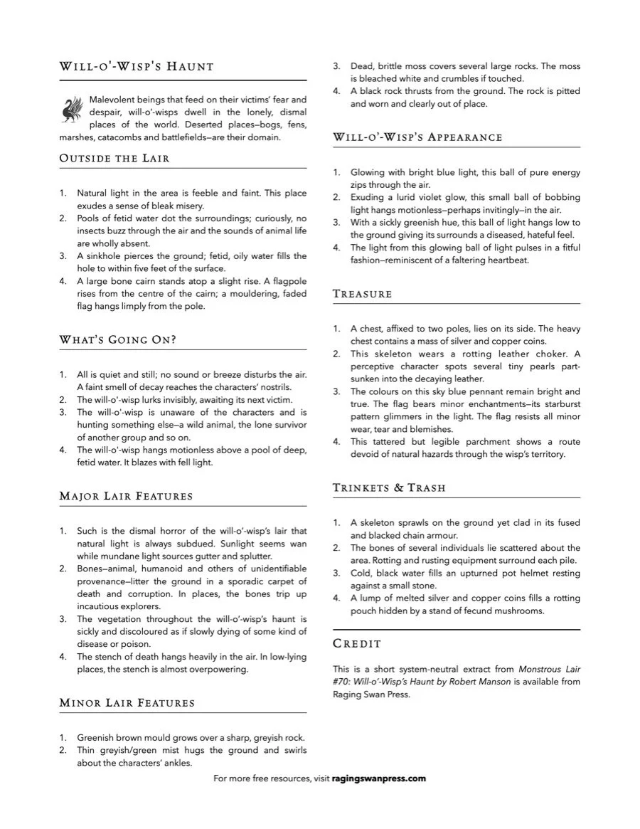 Will-o'-Wisp's Haunt