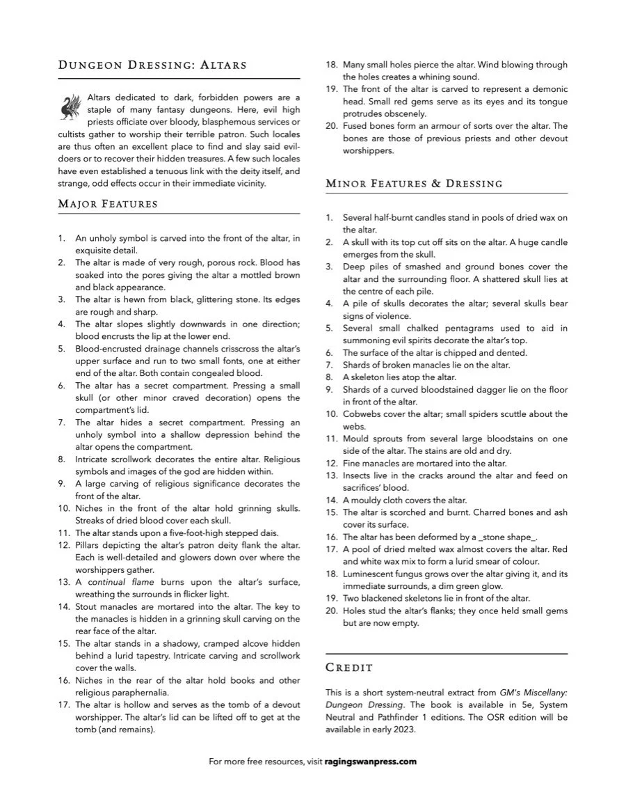 Dungeon Dressing: Chests