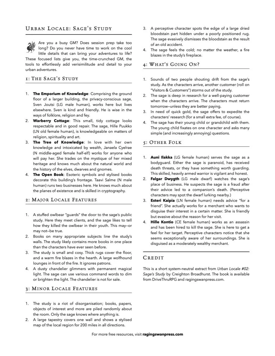 Urban Locales: Slum Tavern