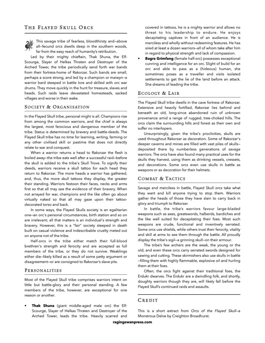 The Flayed Skull Orcs