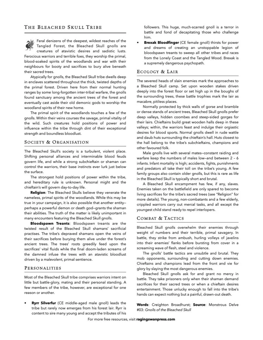 The Bleached Skull Gnolls