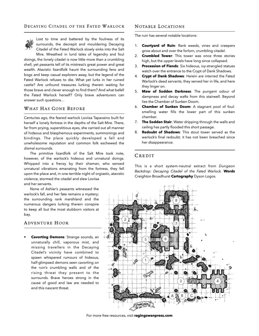 Decaying Citadel of the Fated Warlock