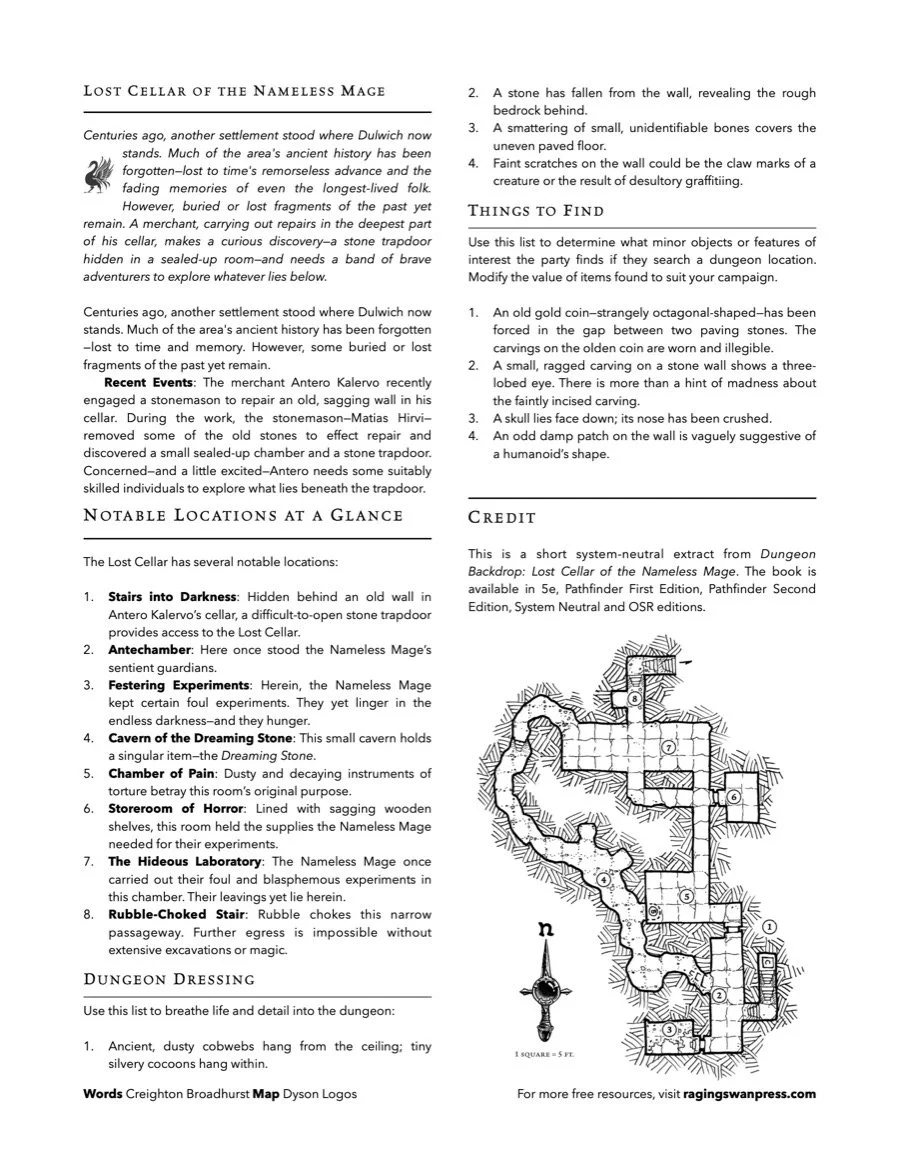 Lost Cellar of the Nameless Mage