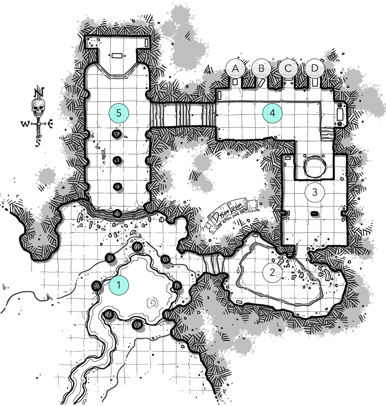 Ruined Shrine of the Demon Snake (Shadowdark)