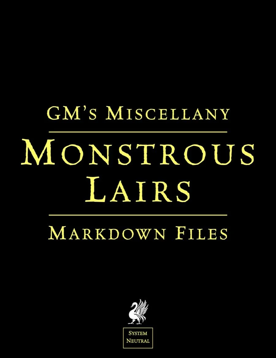 Monstrous Lair Markdown Files