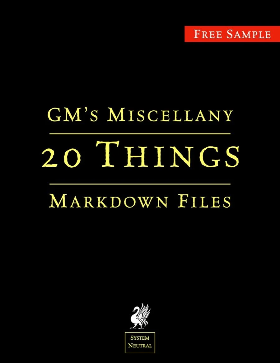 20 Things Markdown & Text Files Samples