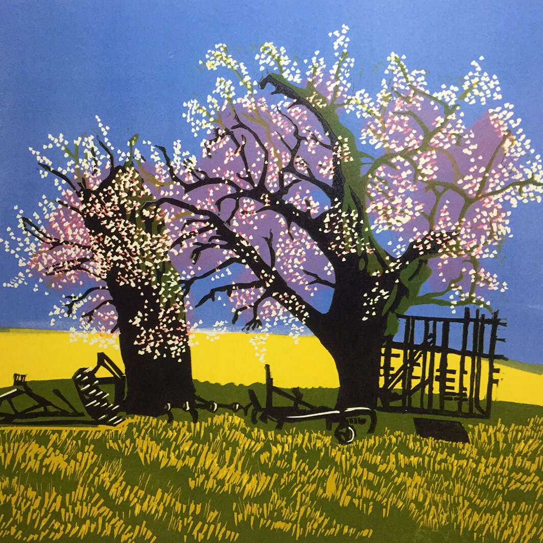 front page Cherry Blossom - Lino Print 30x30 cm.jpg