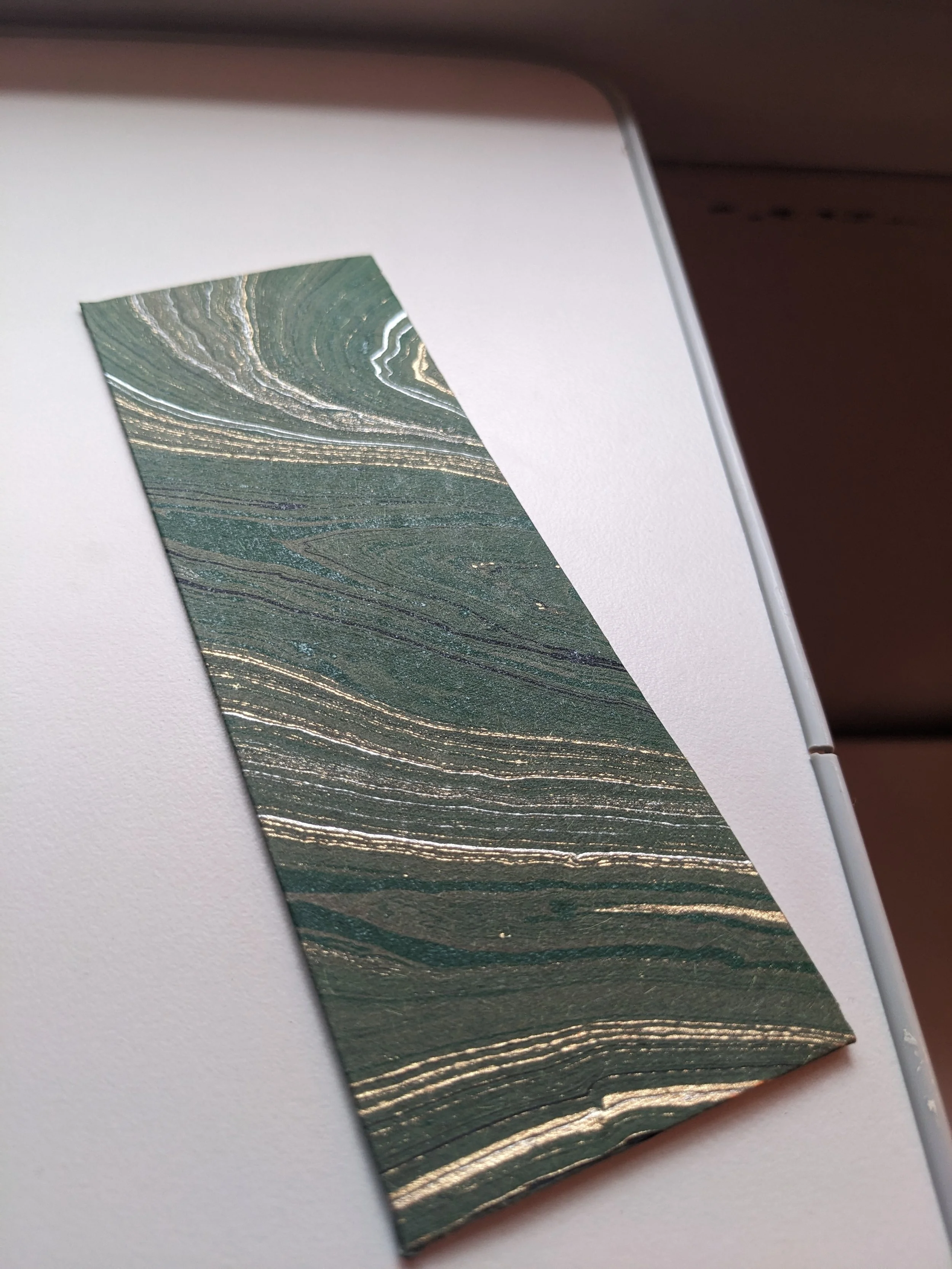 Paper Bookmark, Metallic Geo (122), $5