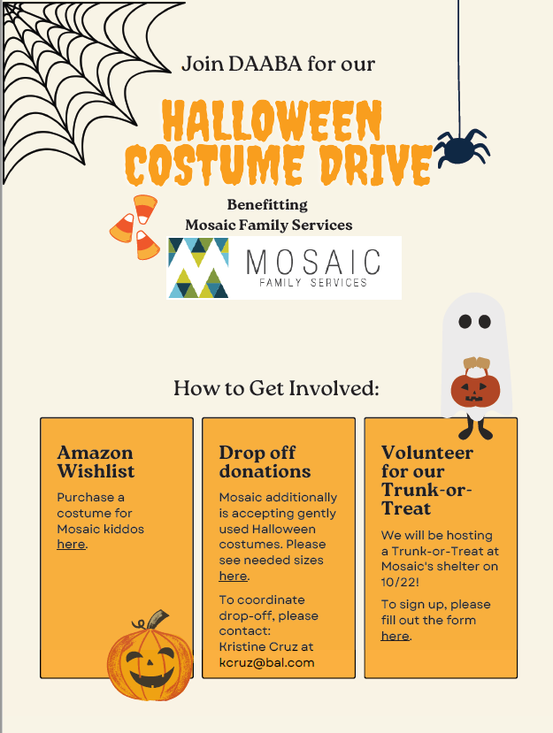 DAABA Halloween Costume Drive 