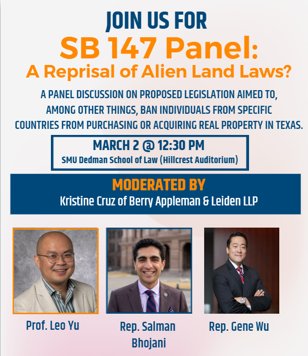 SB 147 Panel: A Reprisal of Alien Land Laws?