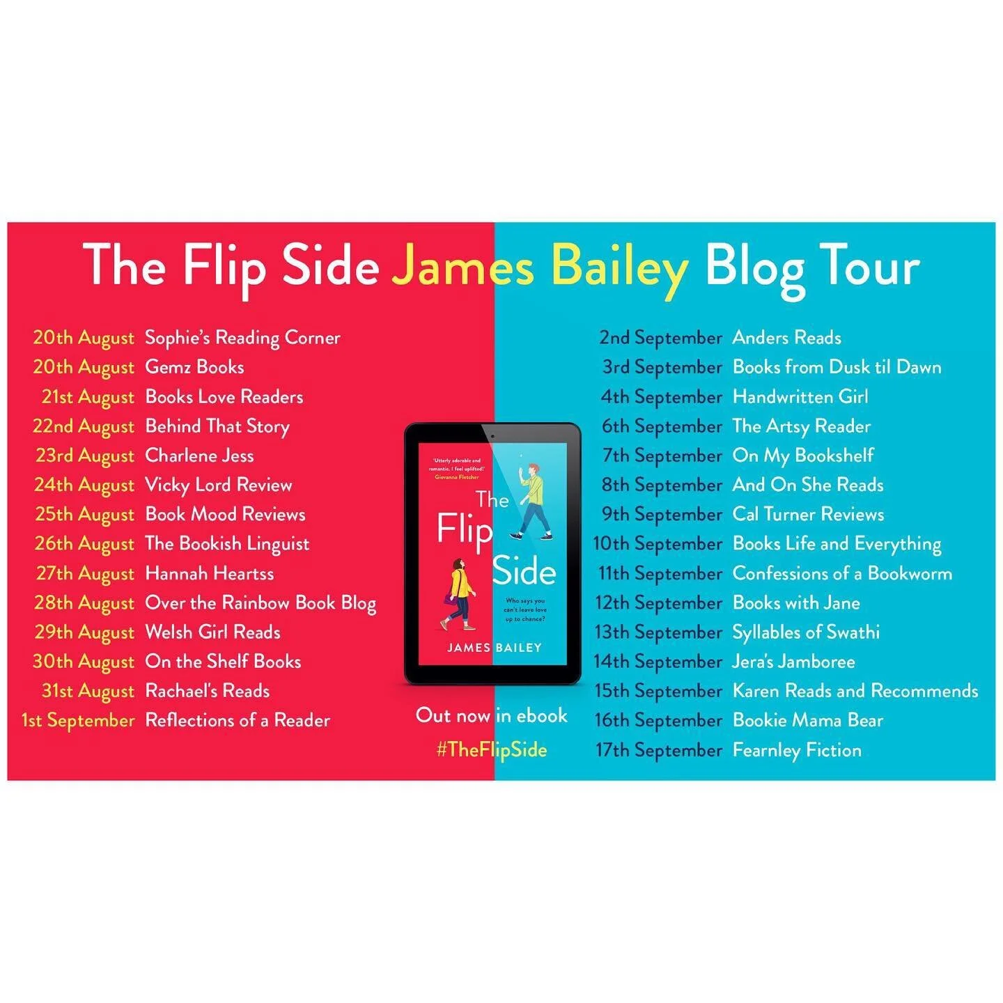 So 𝗧𝗛𝗘 𝗙𝗟𝗜𝗣 𝗦𝗜𝗗𝗘 ebook is released today...in fact, it is out right now! 🎉 ⁣
⁣
Head across to Amazon, Apple Books, Kobo etc to download right away! ⁣
⁣
And over the course of the next month all these lovely book bloggers are going to be reading and reviewing it! ⁣
⁣
Thanks very much to: @sophiesreadingcorner @gemzbooks @bookslovereaders @thebookishlinguist @hannahheartssbooks @welshgirlreads @rachaelsreads_ @reflections_of_a_reader @theartsyreader @andonshereads @calturnerreviews @bookslifeandeverything @bookswithjane @syllablesofswathi @confessionsofabookwormblog @karenreadsandrecommends @bookie_mama_bear @fearnleyfiction @andrea.reads.books (and everyone I&rsquo;ve accidentally missed off this list!)