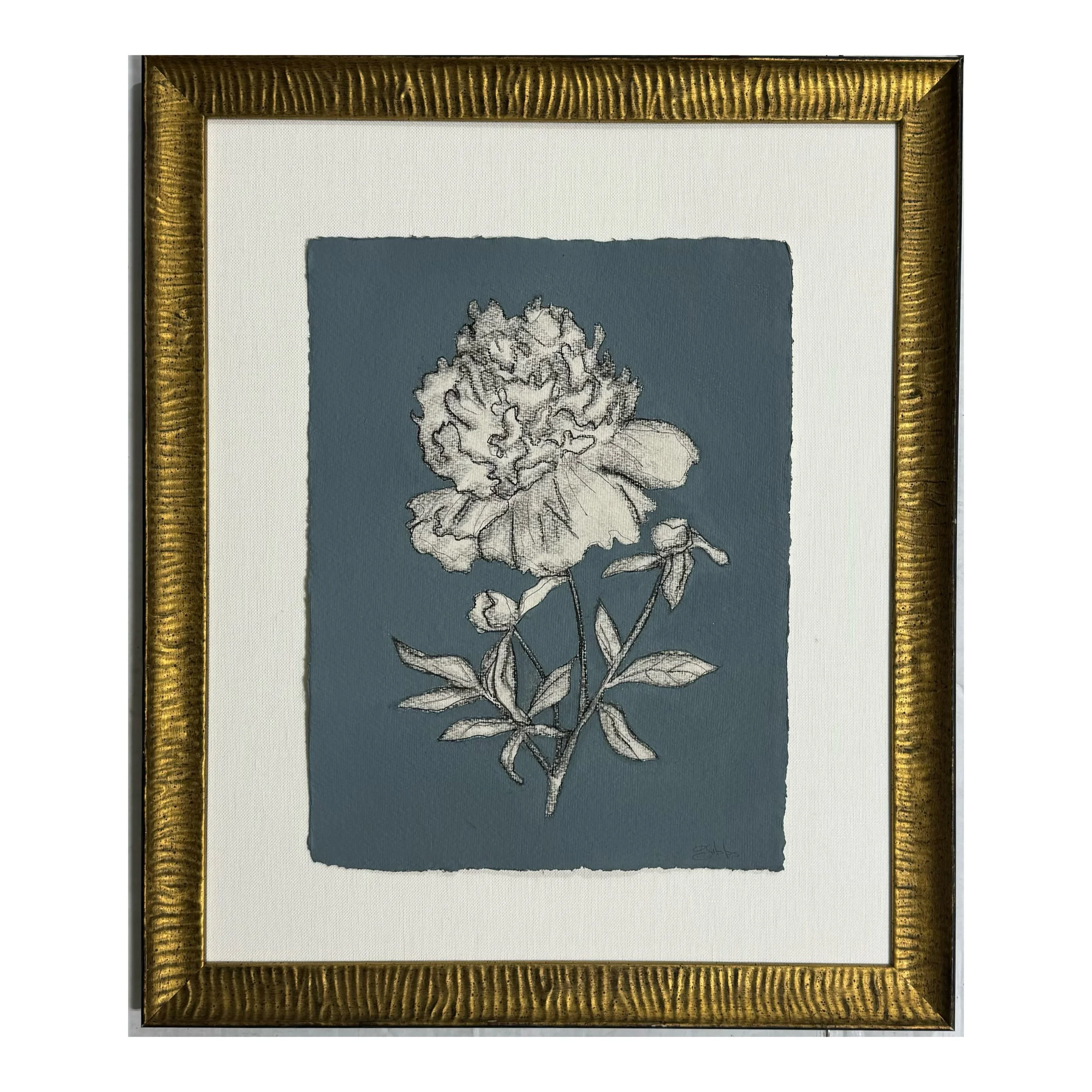 Peony Blooms DeNimes // 22.5 x 26.5
