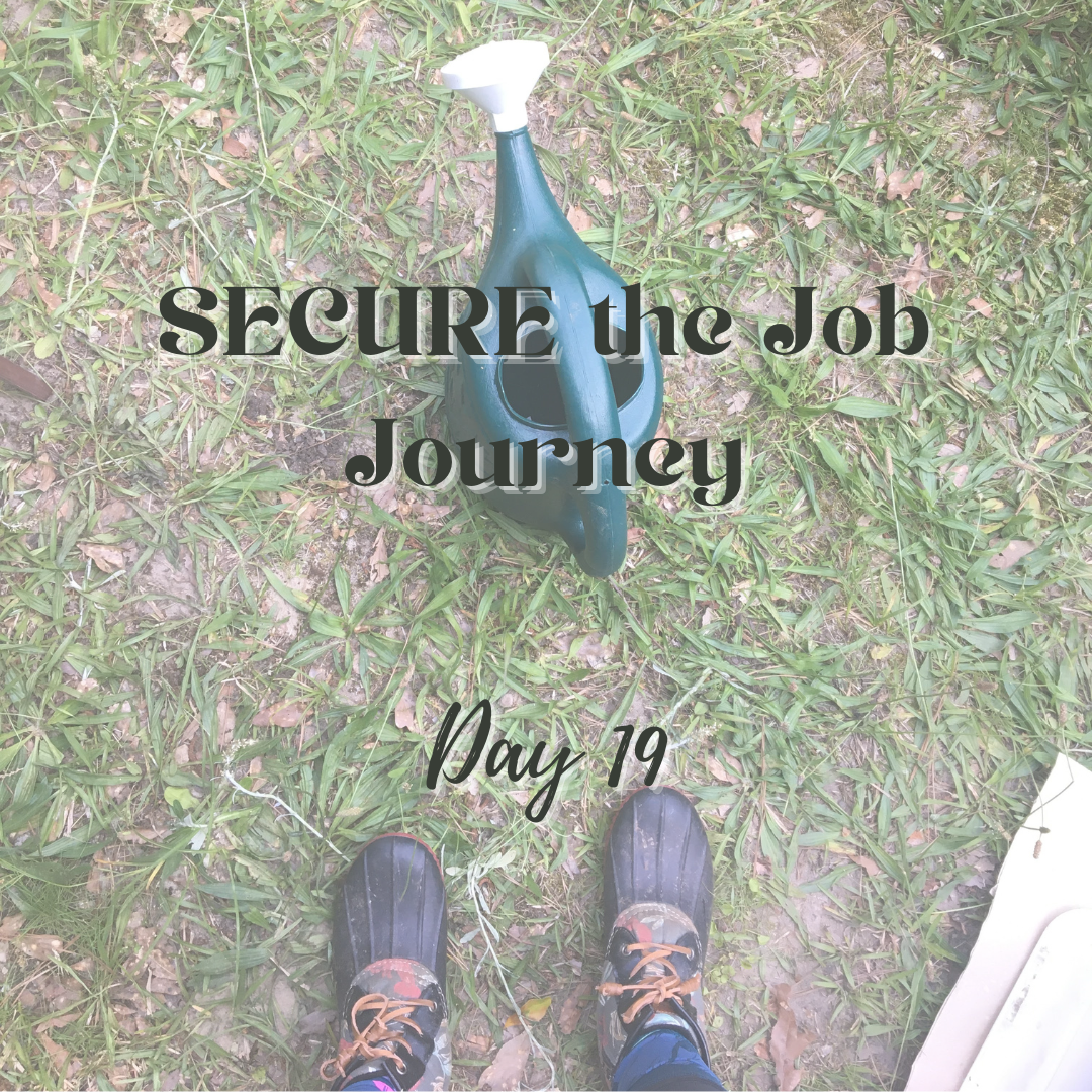 SECURE the Job Journey - Day 19