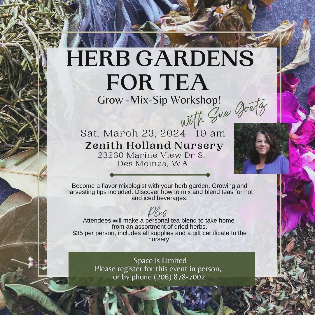 Let&rsquo;s chat about your herb garden! This Saturday!  #herbgarden #tea #creativegardener