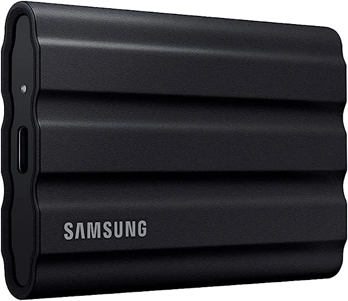 Samsung T7 Shield 2TB rugged external SSD for travel content creators