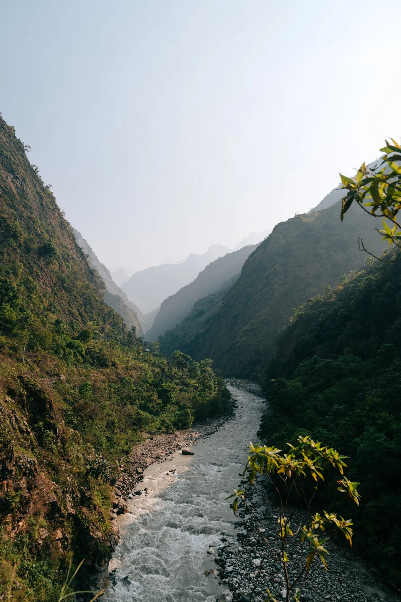 The Budhi Gandaki gorge is your trail guide for the first three days.