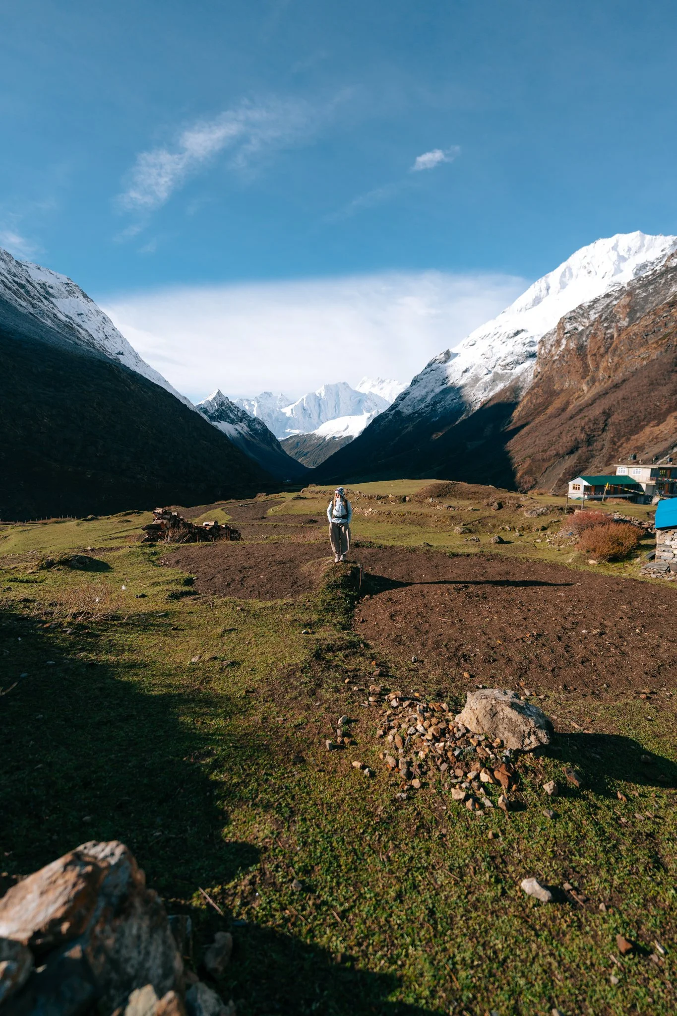 On the trail to Samdo. The valley finally opens up.