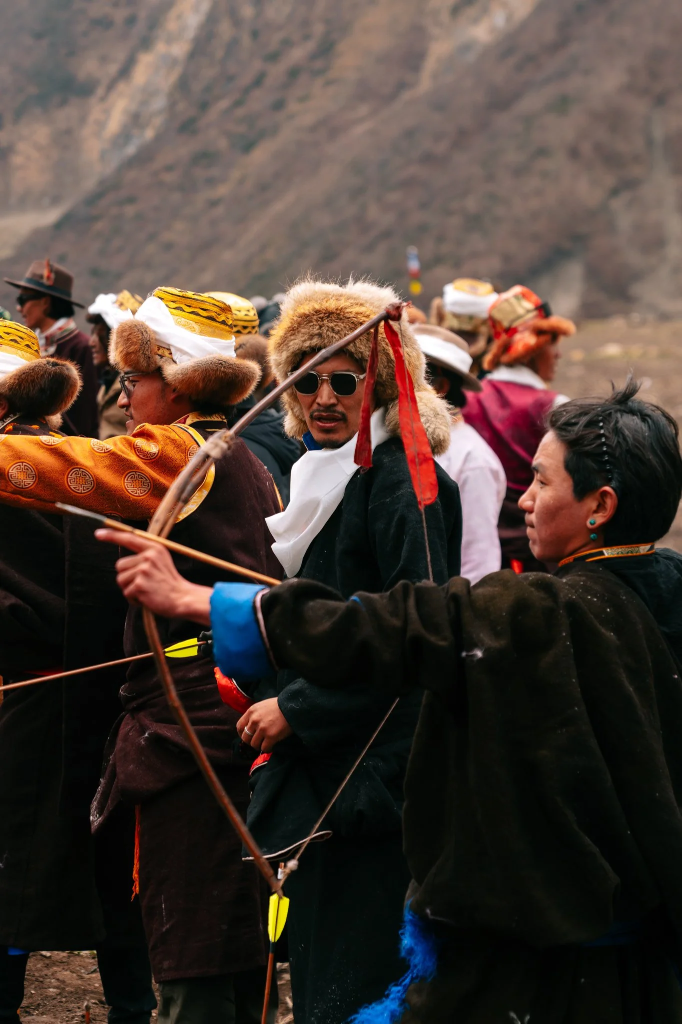 Village archers between rounds.