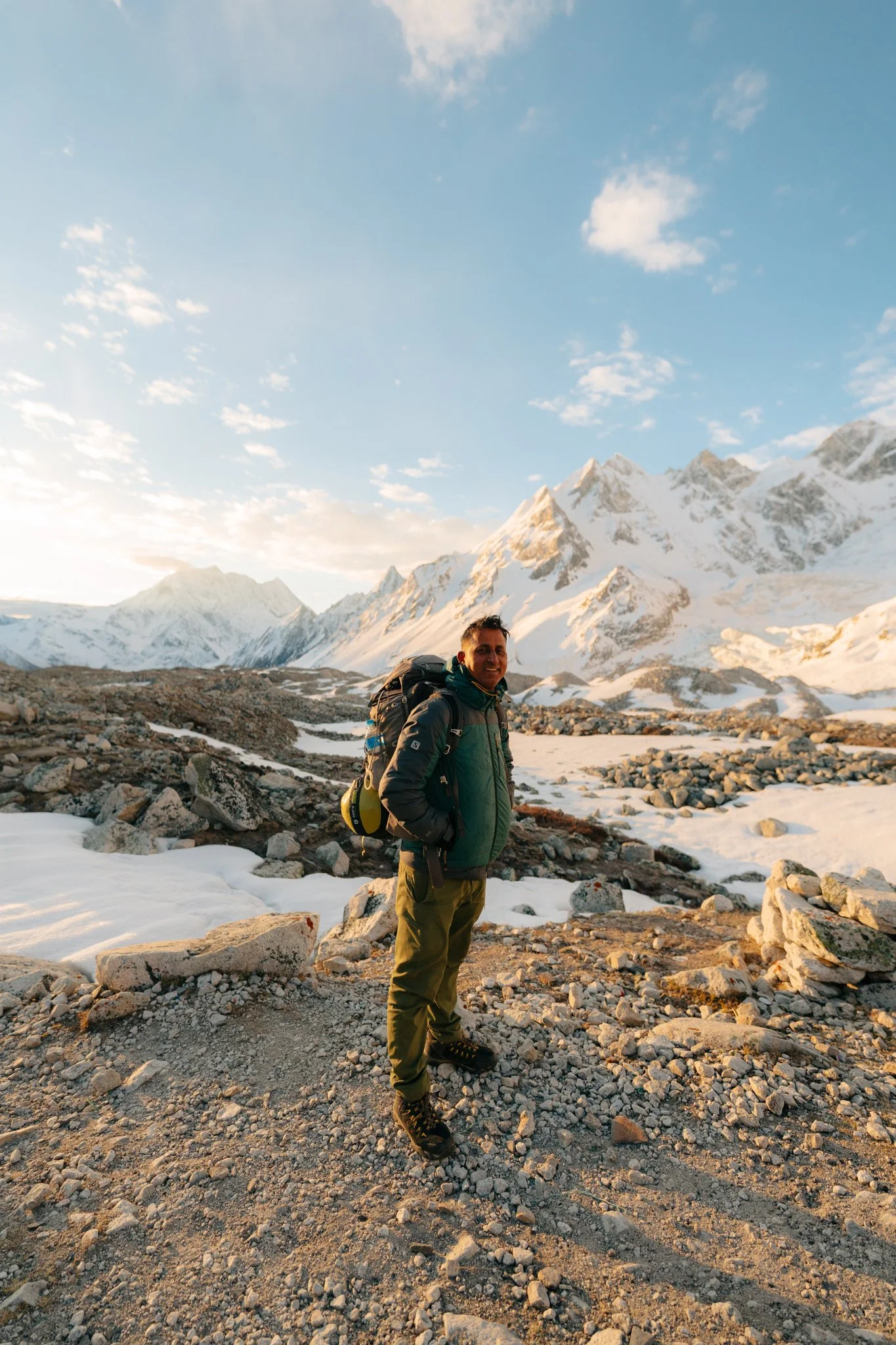 Das. Eight years guiding, the strongest person on this whole mountain, and a serial butt-sledder.