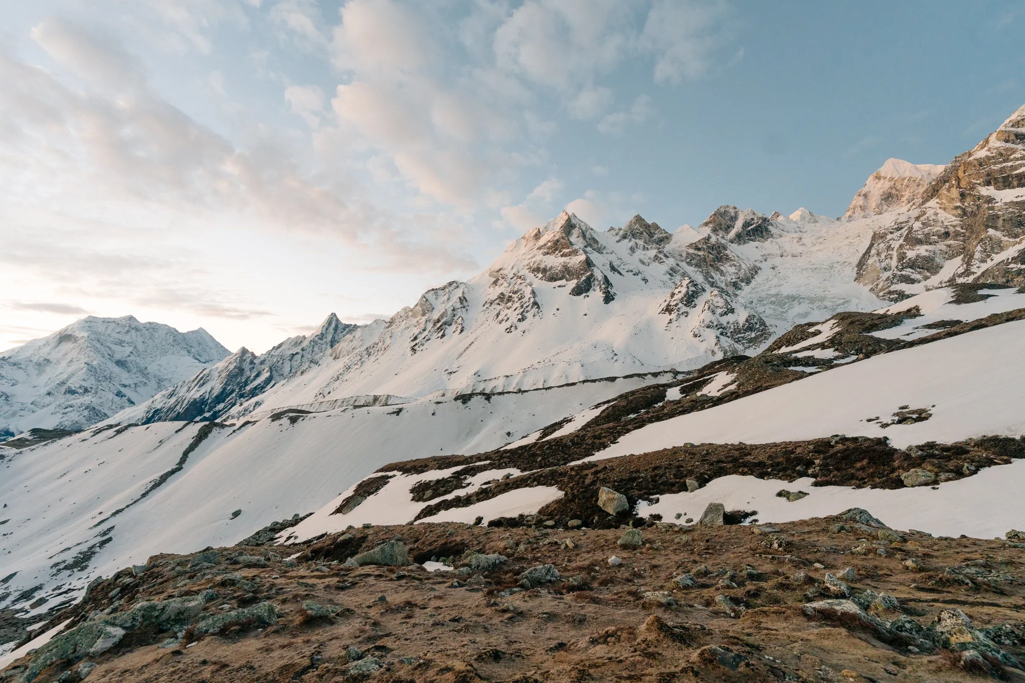 Pre-dawn light on the ridge above Dharamsala.