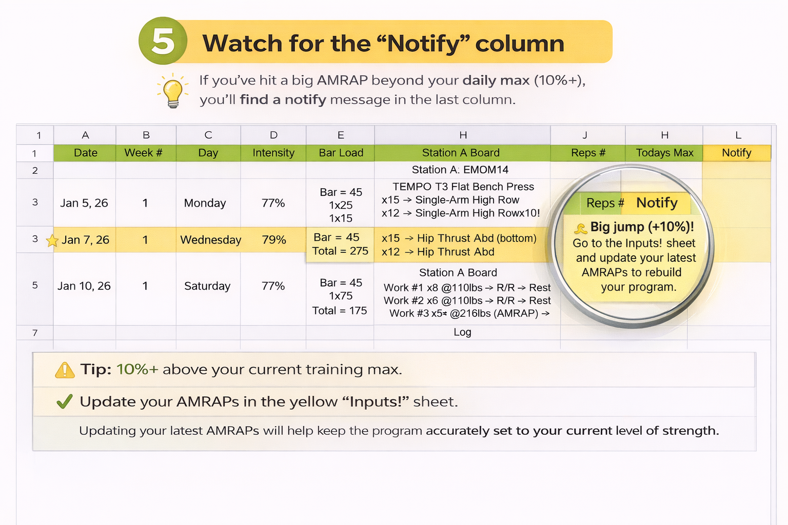 Step 5: Watch for the Notify column