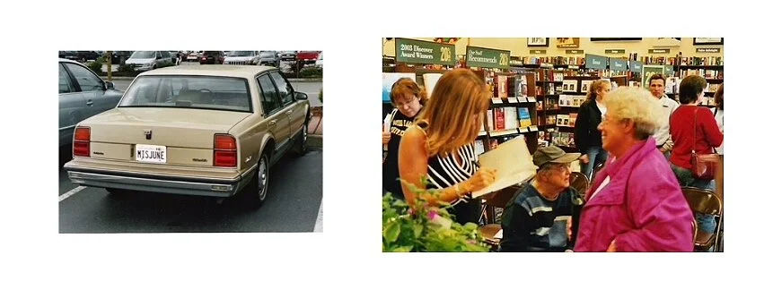 I saw this car in front of me once, on the road very much like the one in the book. It became a big part of Honey, Baby, Sweetheart, and so did the fictional “Miz June.” When the REAL Miz June read about this in the newspaper, she came to my book si…