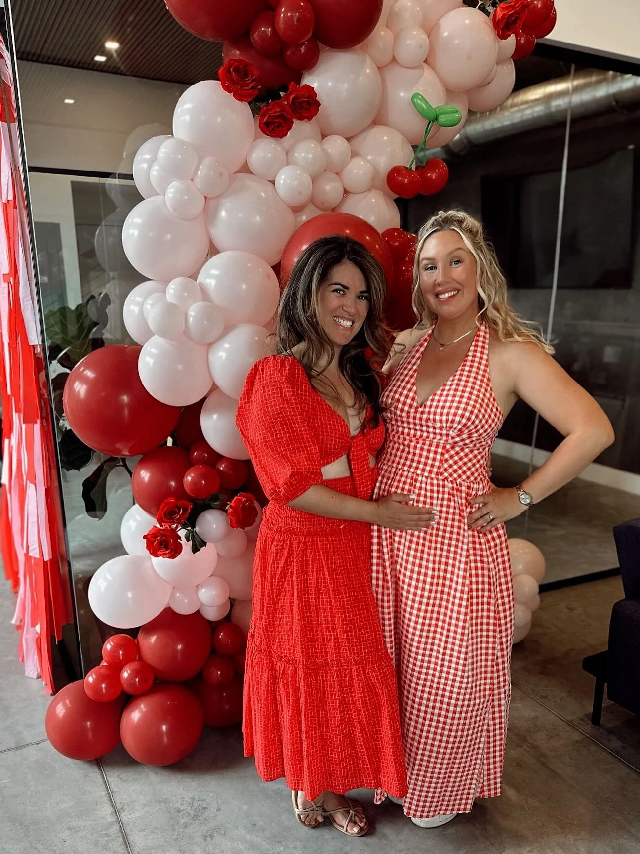 🍒 Oh baby, you&rsquo;re the cherry on top! 🍒✨ 

Celebrating sweet beginnings with the most fashionable aunties 💅🏼 Also, how incredibly gorgeous is this mama-to-be 💕 @rygracee 

🍒 AUGUST- Booked for full service events | accepting balloon + back