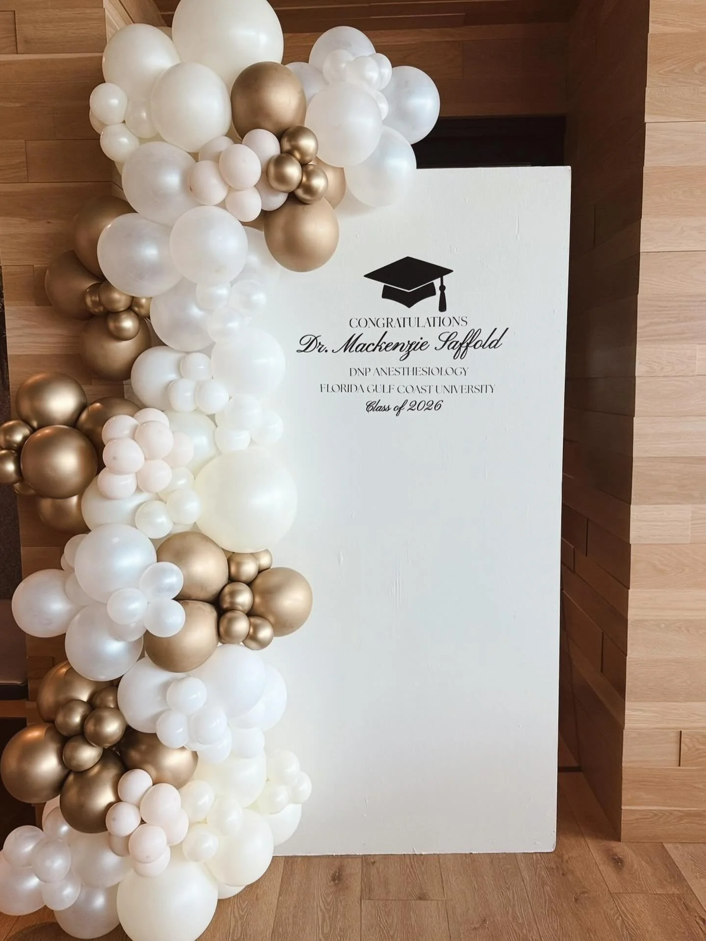 It&rsquo;s GRAD 👩🏻&zwj;🎓 SZN 🤍 

🥂 Congrats @mackenziesaffold 🍾 

This color scheme + install combo will always be a timeless choice 😮&zwj;💨

We have some flexibility in our production schedule to still assist you with any upcoming grad celeb