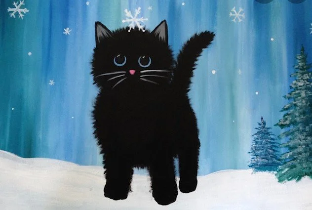 Kitty Paint Class- Winter Kitty