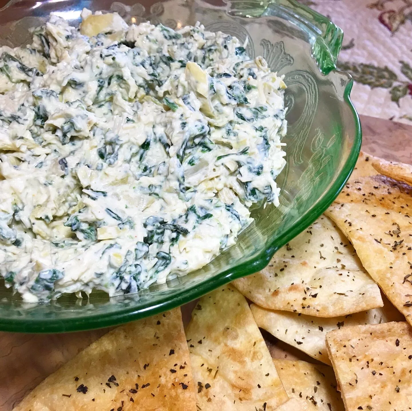 Spinach and Arugula Artichoke Yogurt Dip