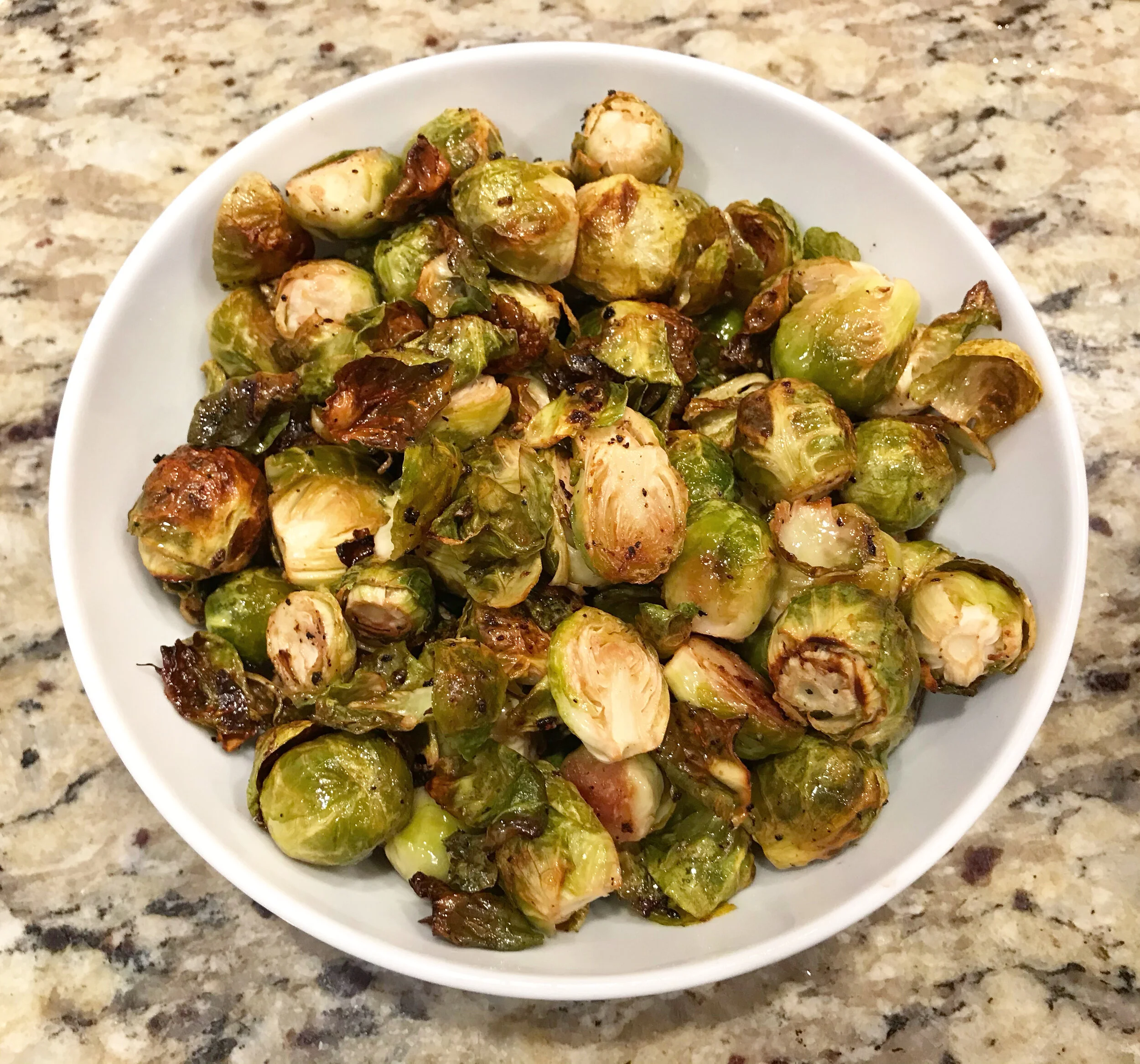 Lemon Garlic Roasted Brussels Sprouts
