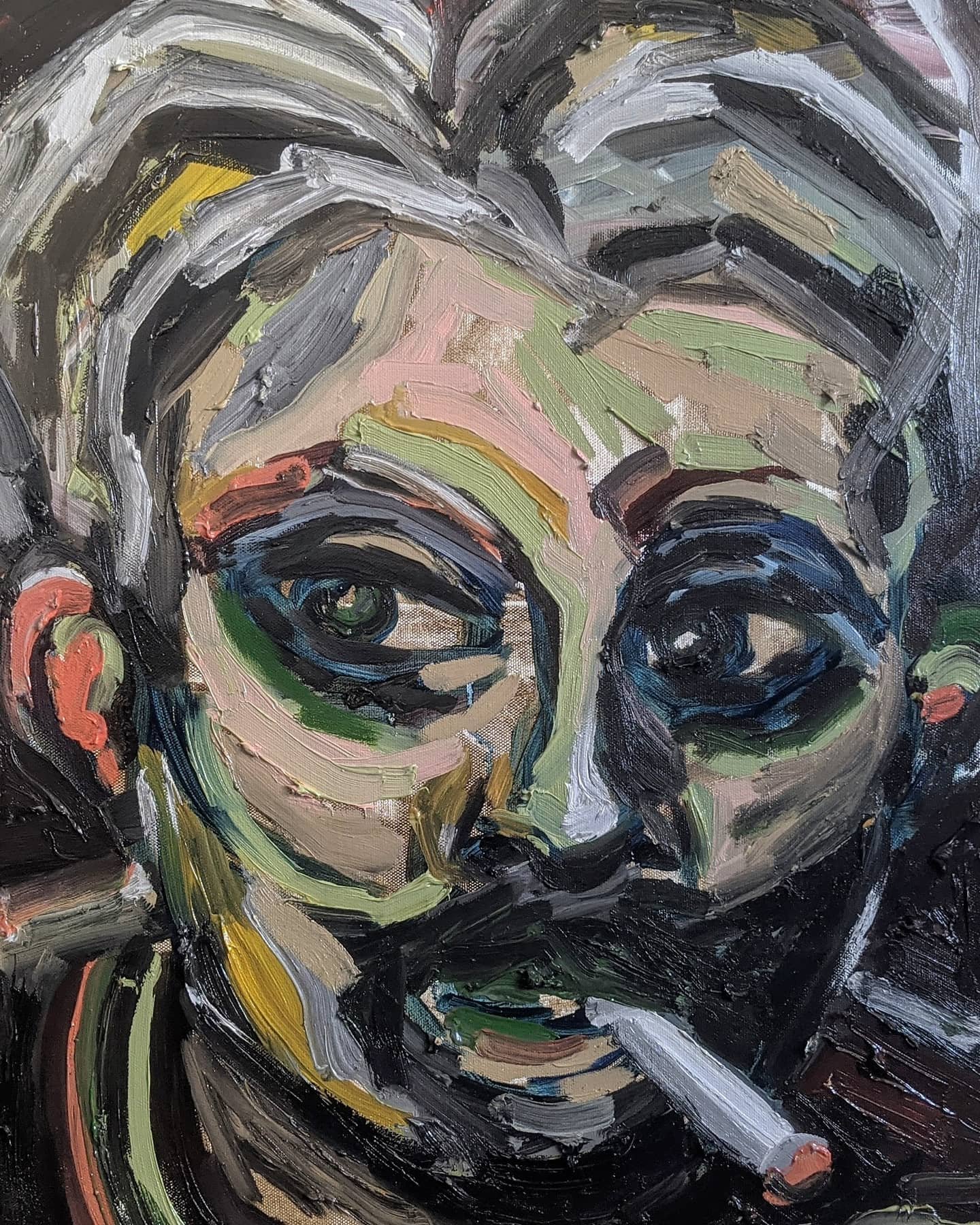 Oil on Canvas: My inner Bitch 60x50cm
