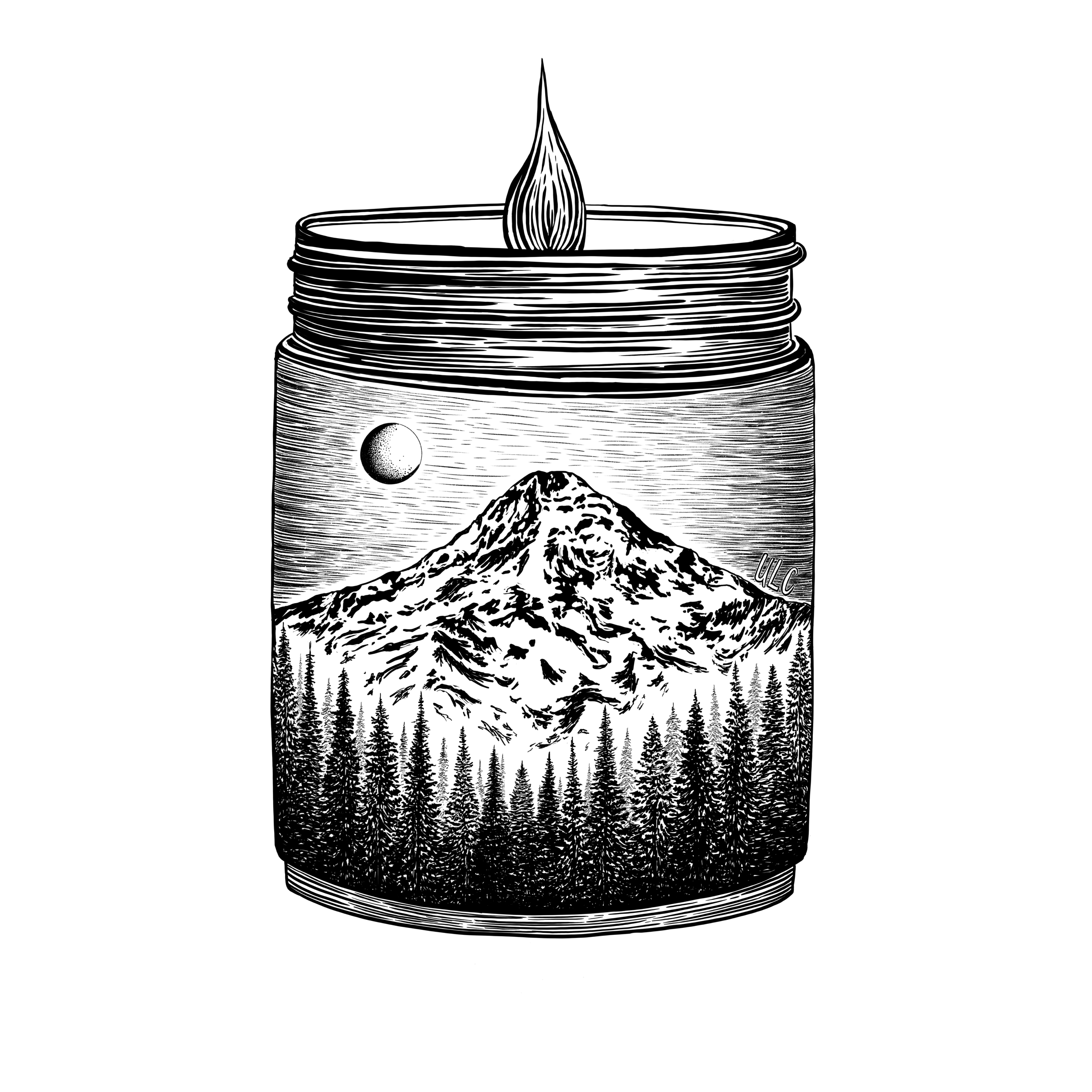 UPPER LEFT CANDLE