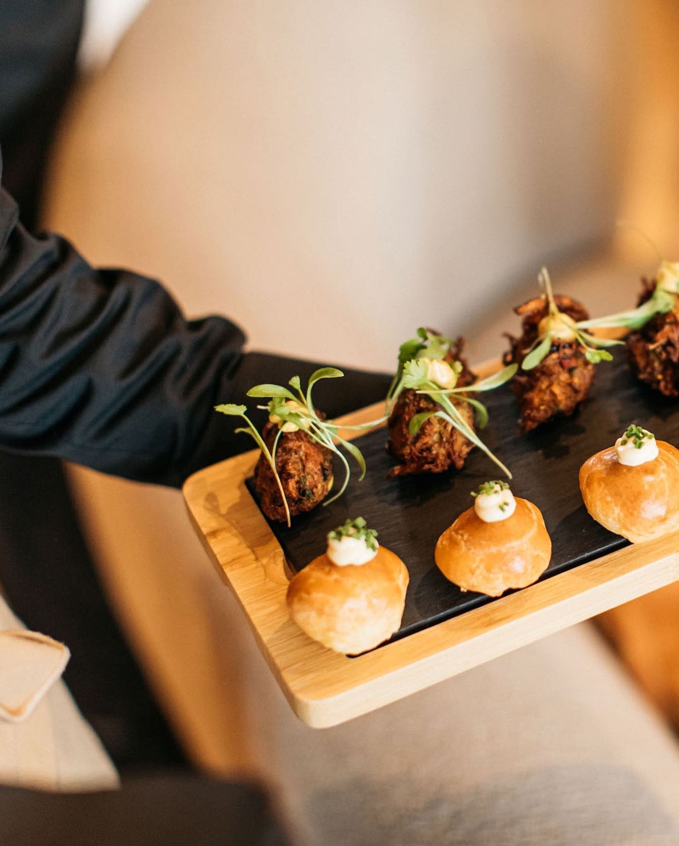 Our Head Chef Alex Burtenshaw and the team recently served up a delicious assortment of canap&eacute;s for an event at Port:&nbsp;
&nbsp;
- Salmon, seaweed &amp; lemon fishcake with chilli jam&nbsp;
&nbsp;
- Free-range Arlington chicken liver parfait
