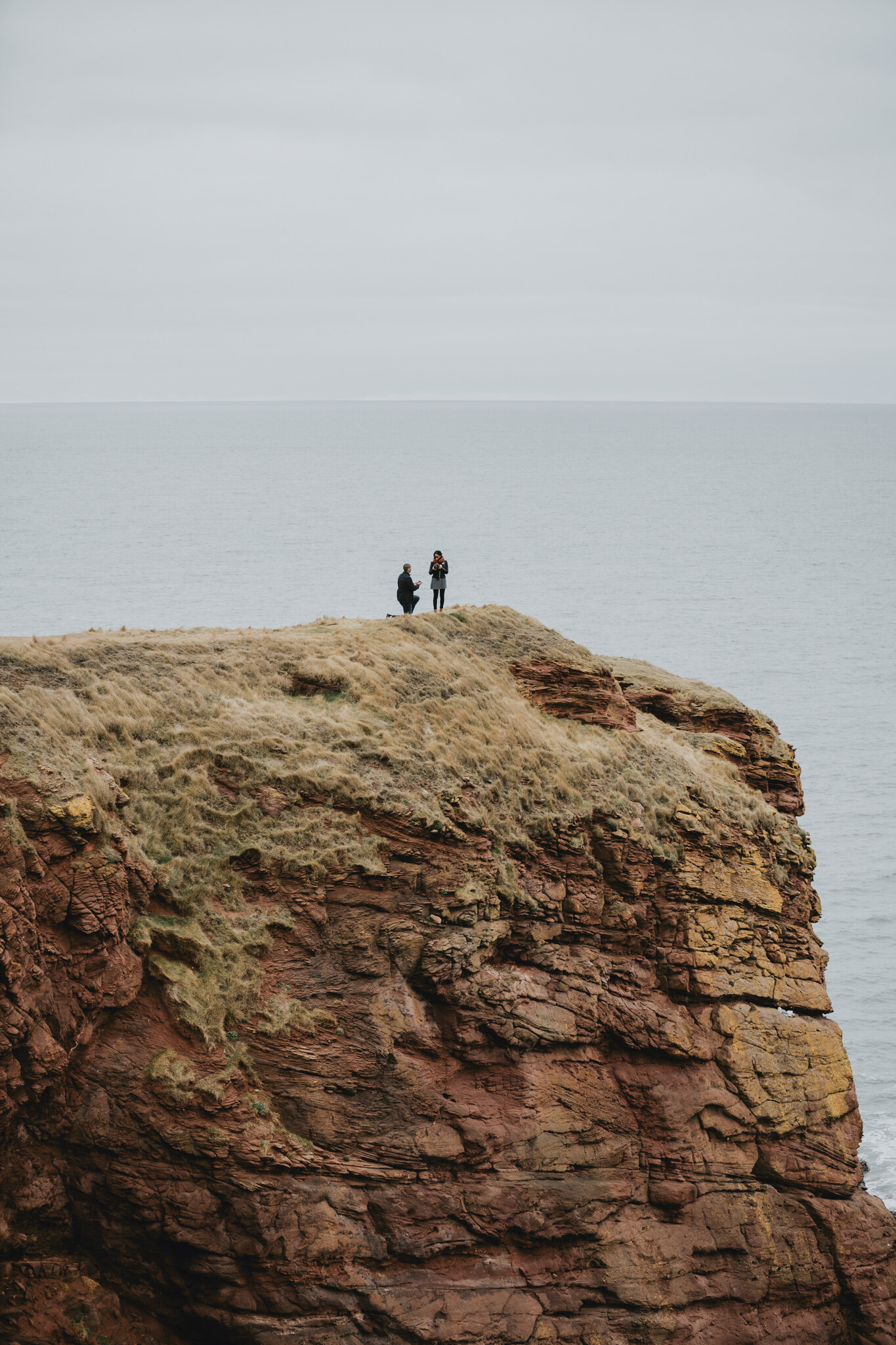 AxelArbroath Cliffs Surprise Marriage Proposal &amp; Engagement Photography