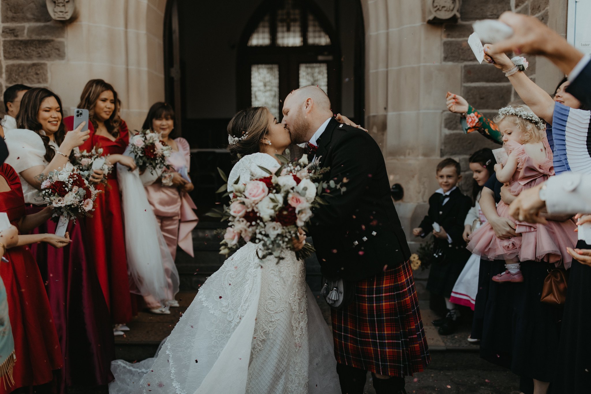  A Beautiful Destination Elopement at Fingask Castle, Perth, Scotland. Scotland wedding photographer. Scotland wedding videographer. Destination wedding photographer. Destination wedding videographer. Fingask Castle wedding photographer. 