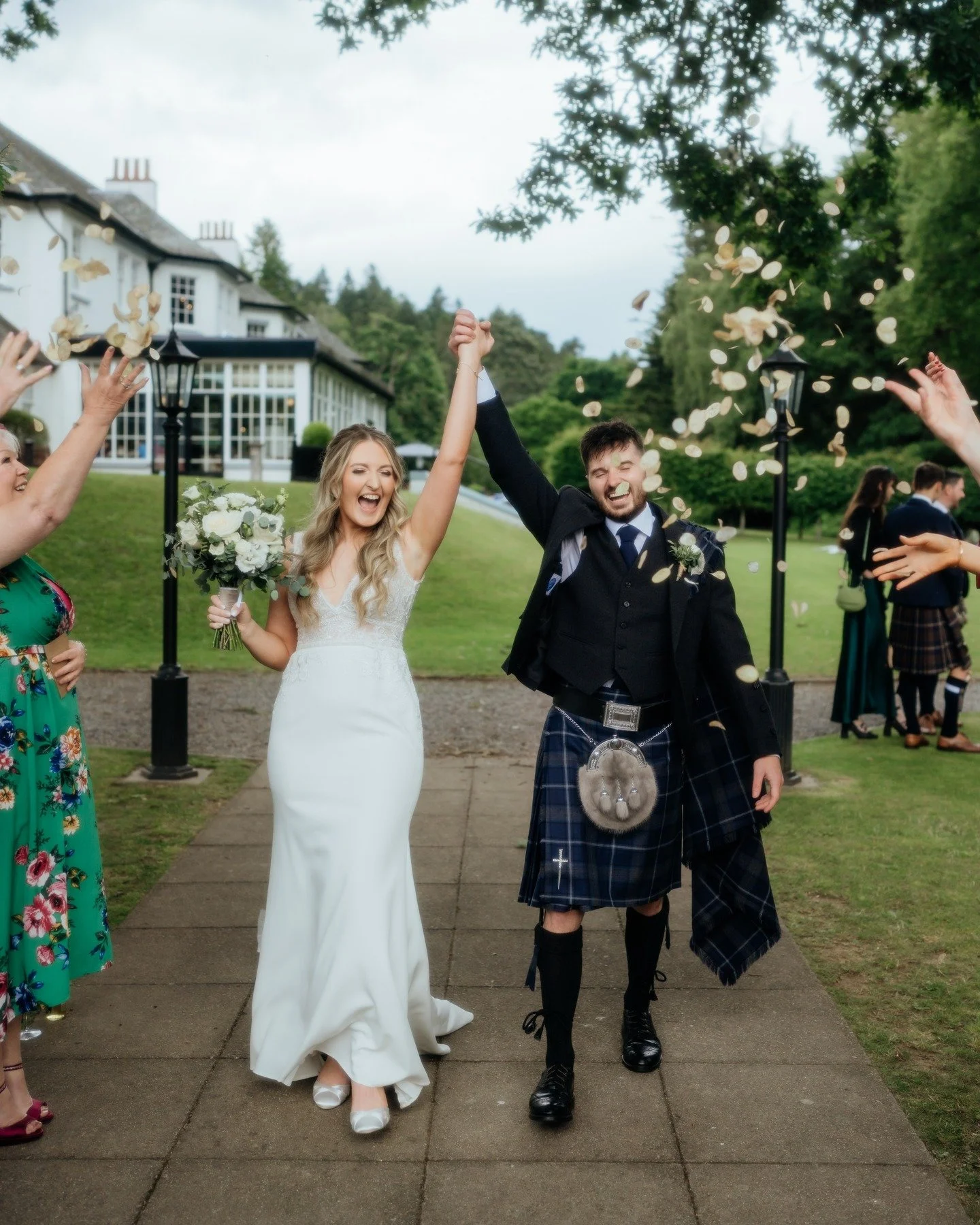 Throwing it back to Fay &amp; Tyler&rsquo;s magical wedding day at the stunning Dunkeld House Hotel... 🤍