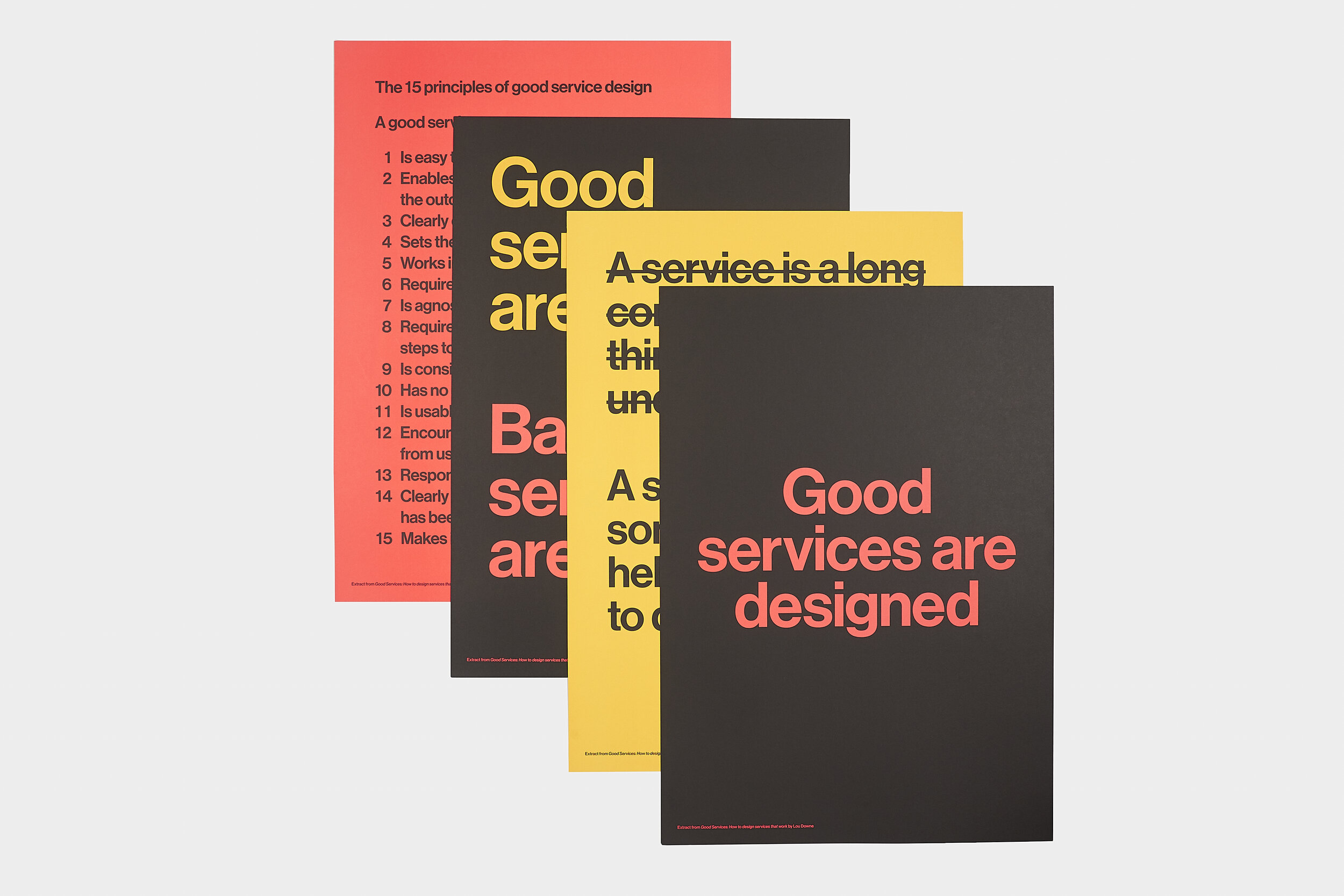 Lou Downe Good Services poster A2 set