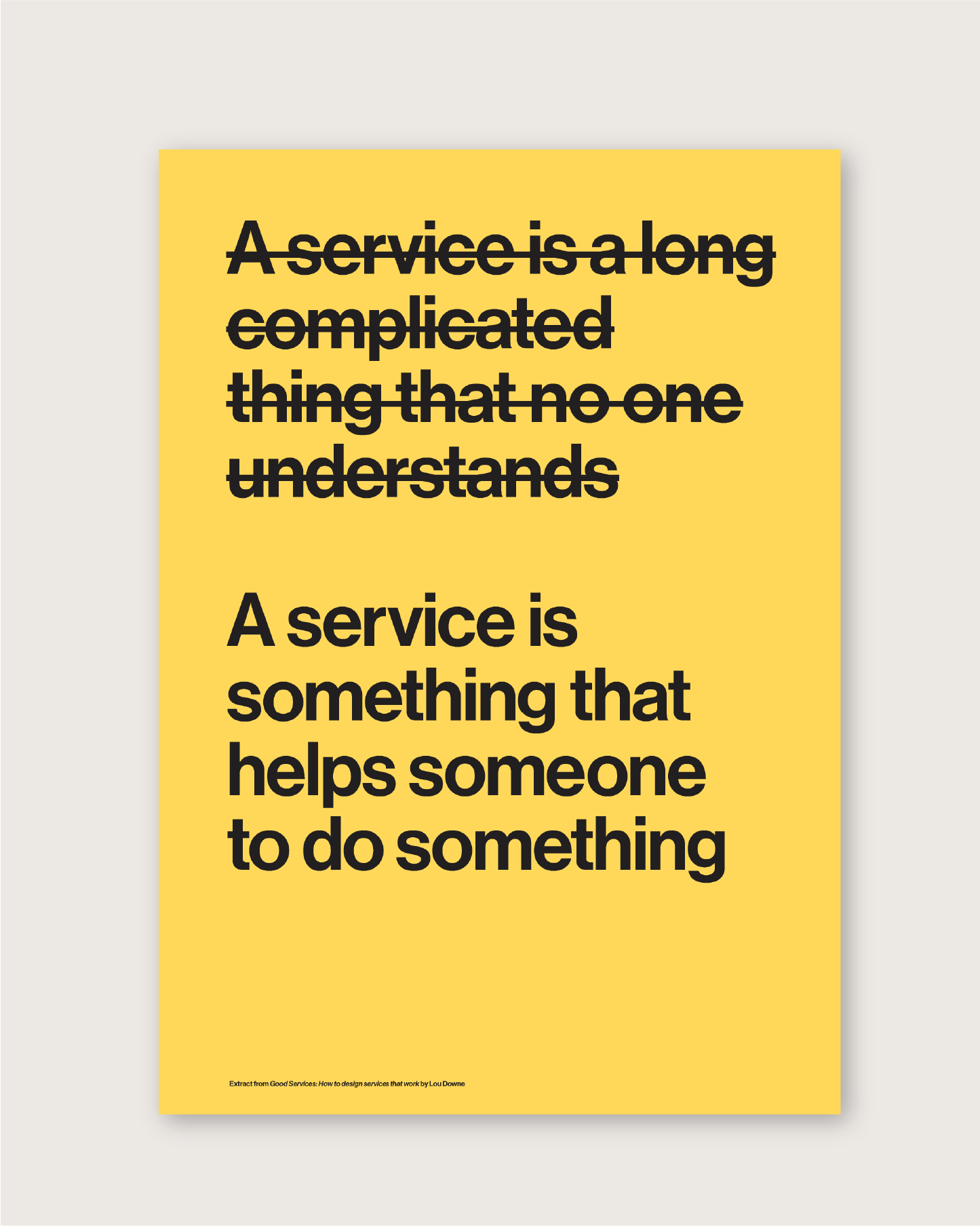 A service is something that... A2 poster