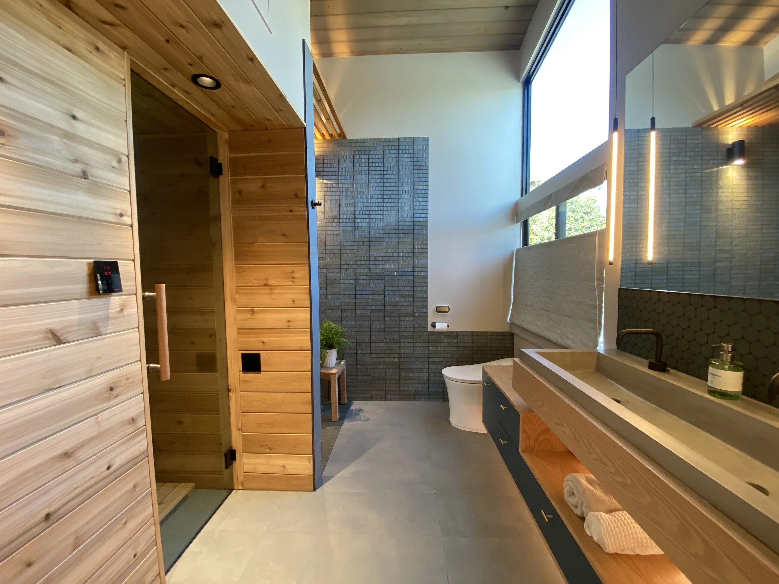 Serene Sauna Bathroom 