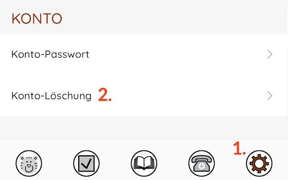 Konto-Löschung Anleitung