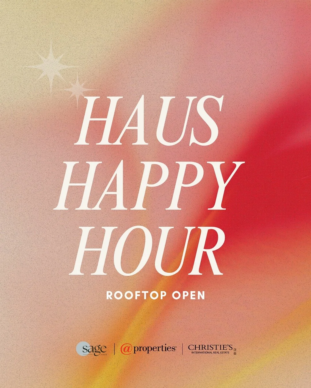 HAUS HAPPY HOUR | ROOFTOP OPEN ✨
sunsets, small bites, and signature haus drinks
tarot by @jamiechamberstarot ✦ raffle prizes + giveaways ✦ 15% off afters at @ludlowliquors 

Tuesday, October 14 | 5&ndash;7pm
2820 N Rockwell #2

stop by our newest li
