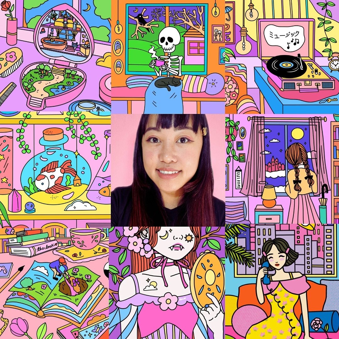 #artvsartist2023 It was a colorful year! 🎨 Am I like my art? ☺️

#illustrations #digitalart #artist #art