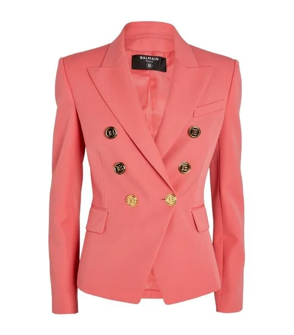 BALMAIN Grain de Poudre Button-Detail Blazer