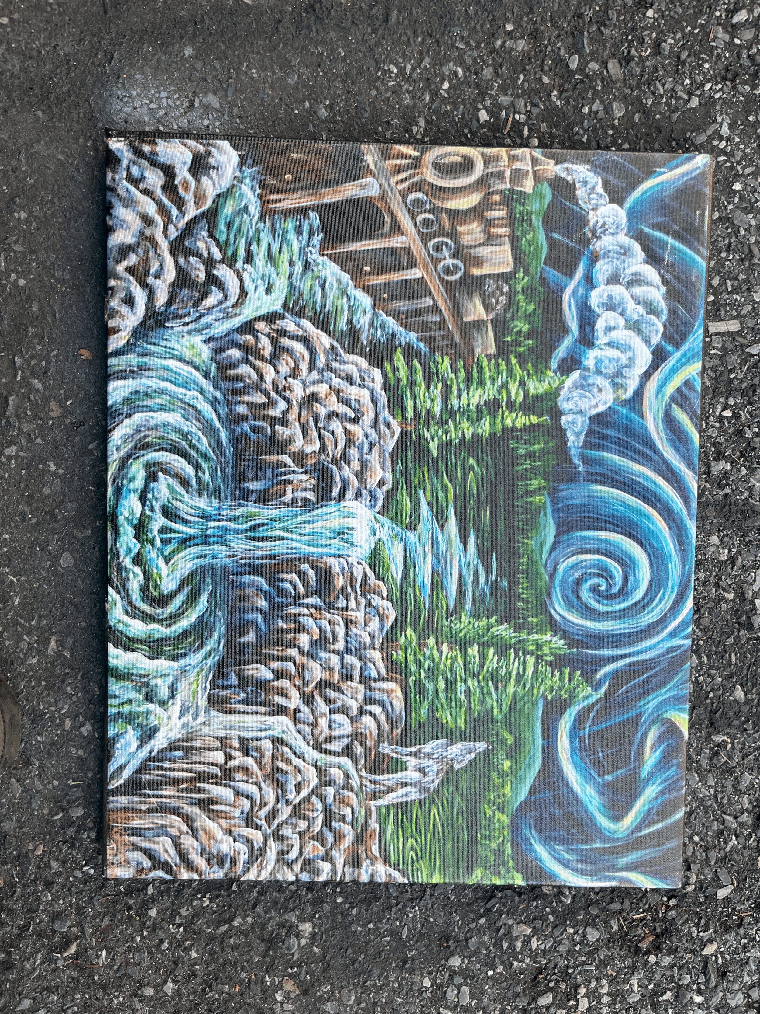 Ripple Through the Mountains 16x20